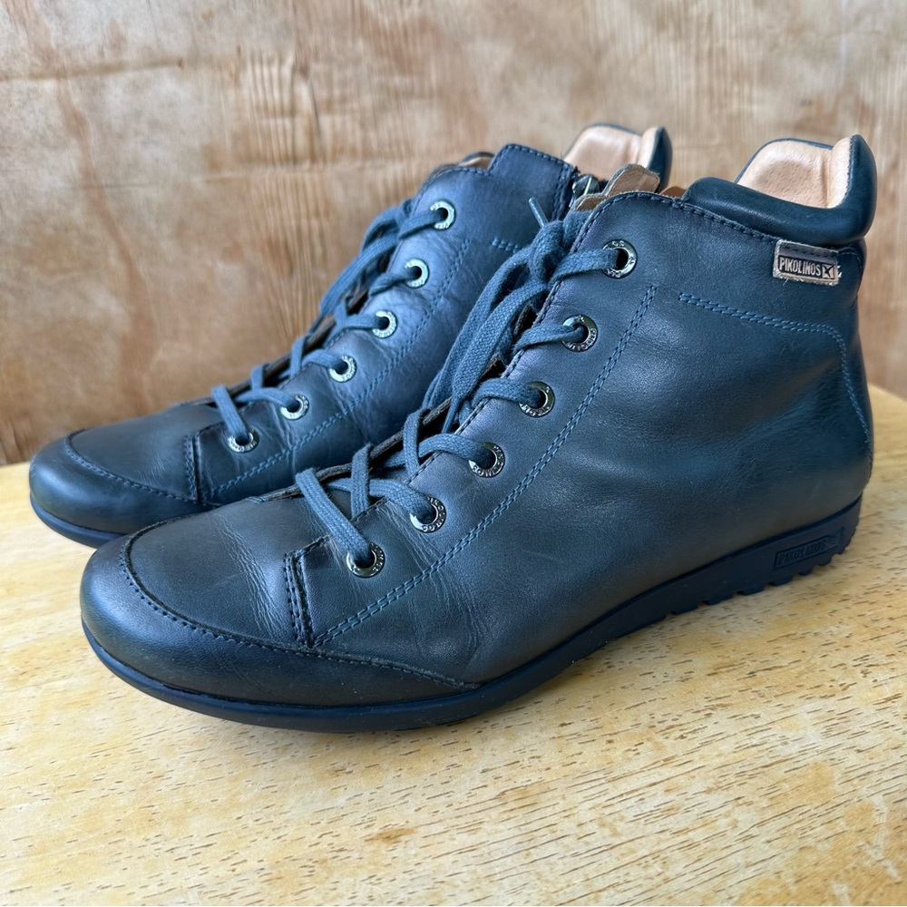 PIKOLINOS Black Lace Up Boots